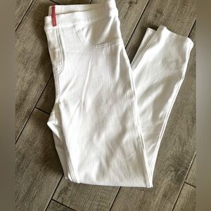 Spanx White Denim Skinny Pull-On Jeans Sz Large